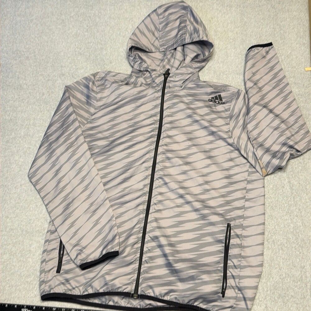 Men’s Adidas Climaproof Full Zip Golf Activewear Jacket Grey Black XL